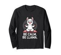 Be Calm Be Llama Meditation Yoga Long Sleeve T-Shirt