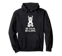 Be Calm Be Llama Meditation Yoga Pullover Hoodie
