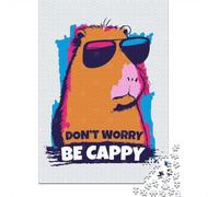 BE CAPPY CAPYBARA ART 1000 Piece Jigsaw Puzzle, 70x50cm/1000pcs, for Adults, Quiet Home Activity, Relaxing Indoor Time And Time at Home