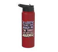 Be Careful I'm Not Sure Which Me I'm Today Stainless Steel Insulated Water Bottle