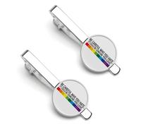 Be Careful Who You Hate It Could Be You Love C Tie Clips for Men Silver Necktie Round Tie Bar Pinch Clips Set of 2 Tie Pin for Wedding Anniversary Business Graduatio