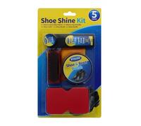 Be Charmed Shoe Cleaning Kit Sneaker Polish Boot Polishing Sneakers Care Shine Men Travel Shoes Shining Kits Includes 1 Black Liquid Shine 1 Black Polish 1 Shoe Cloth 1 Brush And 1 Buffer (5 Pcs)