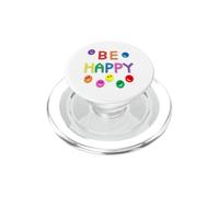 Be Colorful Smile Happy Faces Positive Vibes Rainbow Mood PopSockets PopGrip for MagSafe