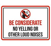 Be Considerate No Yelling Or Other Loud Noises Pool Spa Warning Warning Signs Tin sign 8x12 inches