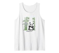 Be Cool Eat Plants Panda Bamboo Theme Tank Top