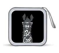 Be Cool Llamas Portable CD Case Holder 48 Capacity Travel DVD Storage Boxs Wallet Bag