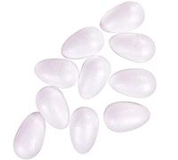 Be Creative 10 Polystyrene Eggs for Easter Crafts & Art - A pack of 3-Dimensional Polystyrene Eggs for Craft, Close to Life sized Styrofoam eggs to paint for Easter.