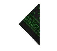 Be-Creative 100% Cotton Plain Paisley Design Camo Army Bandanna Cow Boy Girl Bandana UK B3 - (Paisley Black and Green)