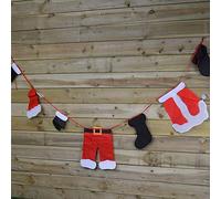 Be-Creative 2.4m Long Indoor / Outdoor Santa / Father Christmas' Washing Line Decoration