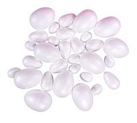 Be Creative 30 Polystyrene Eggs in assorted sizes for Easter Crafts - A mixed pack of Polystyrene Eggs for Craft in 3 sizes, Large & Small Styrofoam eggs to paint for Easter.