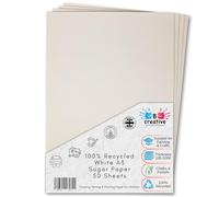 Be Creative A3 White Sugar Paper 100gsm 50 Sheets 42 x 29.7 cm - Recycled Paper for Drawing, Arts, Crafts & Classroom Use