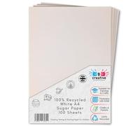 Be Creative A4 White Sugar Paper 100gsm 100 Sheets 29.7 x 21 cm - Recycled Paper for Drawing, Arts, Crafts & Classroom Use