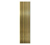 Be-Creative Acoustic Slat Wall Panel - Gold 2400 x 600mm Multi Width Wooden Slatted Wall Panel with Felt Backing, Decorative Sound Absorbing Wall Panels for Media Walls, Living Room & More