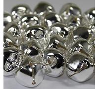 Be-Creative Christmas Crafts Morris Dancing 25 Jingle Bells - 20mm (Silver Bright)
