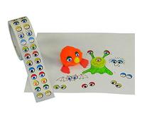 Be Creative Coloured Eye Stickers on a Roll