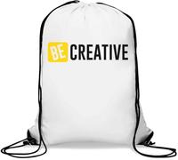 Be Creative Logo Artist Inspiration Graphic Gym Sack Casual Drawstring Bag White