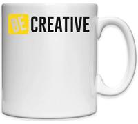 Be Creative Logo Artist Inspiration Graphic White Ceramic Mug White