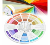 Be-Creative Pocket Colour Wheel, 13cm, Double Sided, For Artists and Interior Designers, Comprehensive Educational Guide to Primary, Secondary, Tertiary, Warm, Cool Colours and Grey Scale