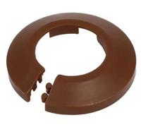 Be-Creative Radiator Pipe Collars White or Chrome Plastic Covers - 6 pack, 15mm (Brown)