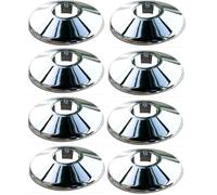 Be-Creative Radiator Pipe Collars White or Chrome Plastic Covers - 8 pack, 22mm (Chrome)