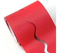 Be Creative Scallop Edge Smooth Border Roll 15m Flame Red