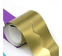 Be Creative Scallop Edge Smooth Border Roll 15m Metallic Gold