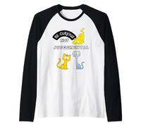 Be Curious Not Judgemental Cat Cartoon Kitty Curious Cats Raglan Baseball Tee