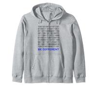Be Different Binary Code Design | Nerd Coding Programmer IT Zip Hoodie