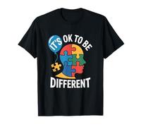 Be different - Buntes Puzzle Kopf T-Shirt