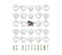 Be Different, Little Lamb Children's Wall Art Print 11x14, Nursery Decor, Kid’s Wall Art Print, Kid’s Room Decor, Gender Neutral Decor,