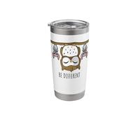 Be Different Saying Cute owl Bird bat Animals Stainless Steel Insulated Tumbler