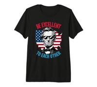 be Excellent to Each Other US Map Flag Abe Abraham Lincoln Premium T-Shirt