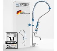 BE-GASTRO I Professional Gastro Dish Rinser Single Hole "Premium" Lever Handle Including Tap, Mixer Tap and Ergonomic Lever Handle I Gastro Shower with Accessories Blue