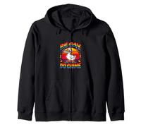 Be Gay Do Crime Funny Rainbow Duck Pride Zip Hoodie