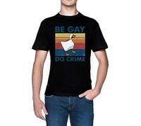 Be Gay Do Crime Goose Black Men's T-Shirt Tee, blackone, 4XL