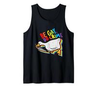 Be Gay Do Crime Goose Rainbow Pride Flag LGBTQ Tank Top