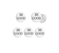 BE GOOD Pin, ICE OUT For Good Buttons 5Pack Minimalist Lapel Pin Aesthetic Quote Badge Funny Positive Message Jackets Backpacks Hats Accessory Gift Jewelry, M, Zinc Acrylic, no gemstone