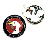Be Goose Do Crime Peace Was Never An Option Evil Meme Funny Goose Swan Violent Metal Enamel Pin Badge Set of 2