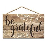 Be Grateful Sign Rustic Fall Door Hanger Decor Wall Decor Poster Metal Sign 8X12 Inches