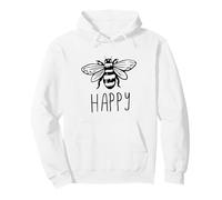 Be Happy Bee Happy Funny Save The Bees Honey Hive Honeycomb Pullover Hoodie