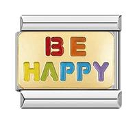 Be Happy Charm Link fits all classic 9mm Italian Style Charm Bracelet - UK stock
