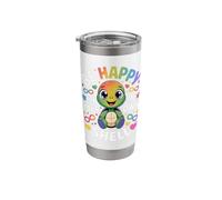 Be Happy in Your Own Shell Cute Turtle Enthusiasts Fun Vibes Stainless Steel Insulated Tumbler