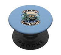 Be Happy In Your Own Shell Turtle Autism Awareness PopSockets Adhesive PopGrip
