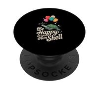 Be Happy In Your Own Shell Turtle Autism Awareness PopSockets Adhesive PopGrip