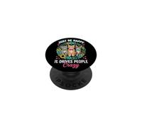 Be Happy It Drives People Crazy Kitten Cat Flowers PopSockets Adhesive PopGrip
