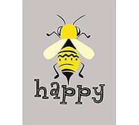 Be Happy Riddle Bee Wall Art Print