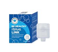 Be Healthy iBlue Link Portable Pure Water Shower Head Visible Filter System with high performance Omnia filter [Made in Korea] - Easy Install for Home and Travel use, Improve your skin and hair