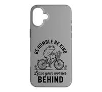 Be Humble Be Kind Leave Your Worries Behind Retro Frog Case for iPhone 16 Plus