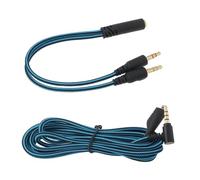Be In Your Mind 1 Set of 2 PCs Replacement Audio Braided Cable 2M with Y Adapter Compatible with SteelSeries Arctis 3, 5, 7, Pro, Prime Gaming Headsets