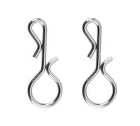 Be In Your Mind 100 Pieces Stainless Steel Fishing Carabiner for Saltwater Fishing and Artificial Baits Size L